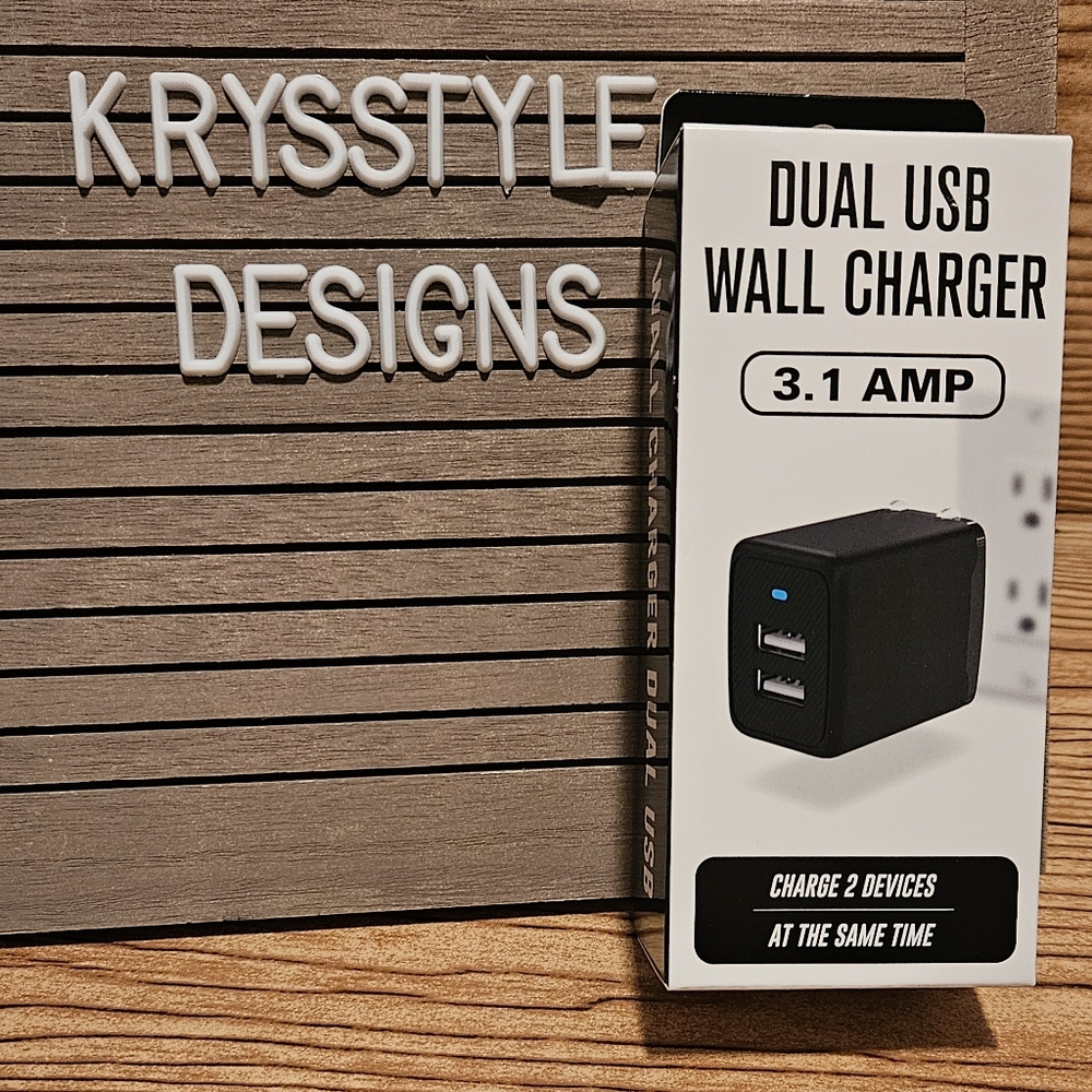 Dual USB Wall Charger 3.1 Amp Brick